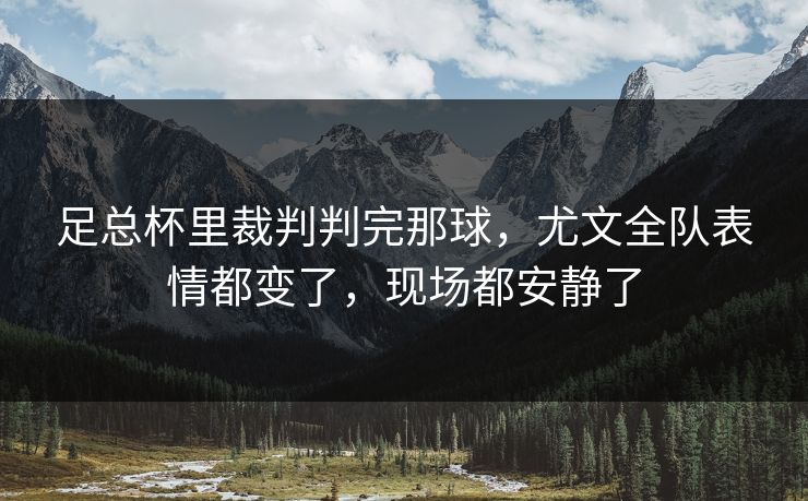 足总杯里裁判判完那球，尤文全队表情都变了，现场都安静了